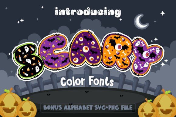 Scary 13 horror font with dramatic Halloween letters