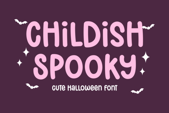 Childish Spooky font with cute Halloween lettering for kids crafts
