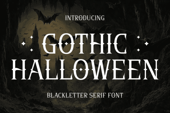 Gothic Halloween font for dark branding and posters