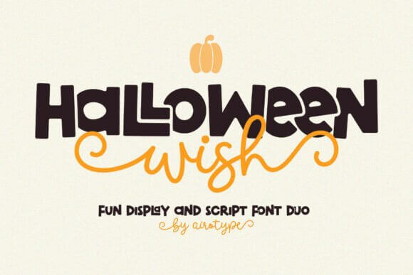 Halloween Wish font for cheerful Halloween lettering designs