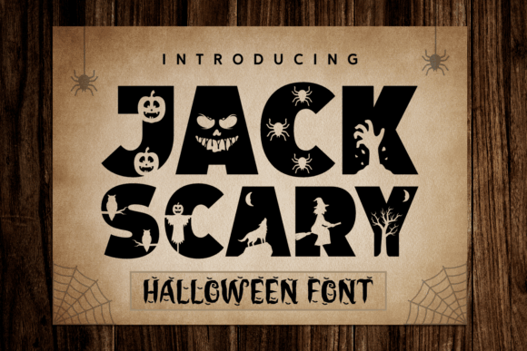 Jack Scary pumpkin Halloween display font