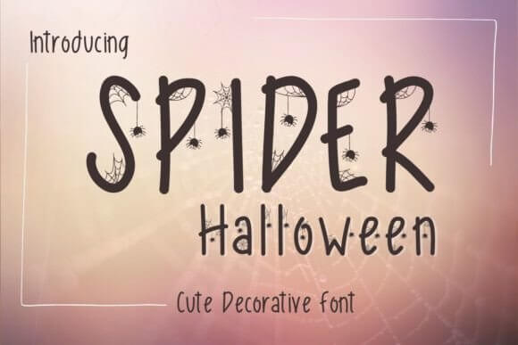 Spider Halloween font with creepy web inspired lettering