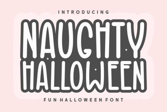 Naughty Halloween font for playful seasonal designs