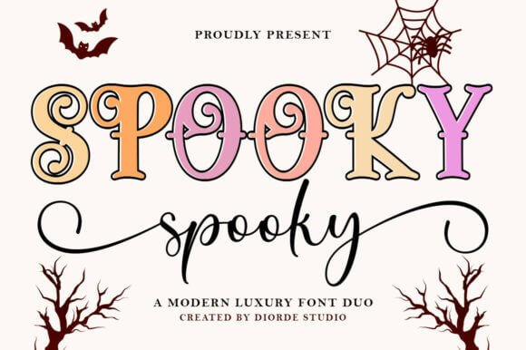 Spooky Duo Halloween font pairing for creative projects