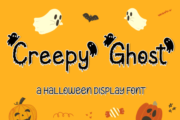 Creepy Ghost font with playful ghost themed Halloween letters