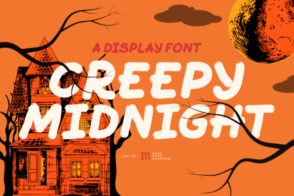 Creepy Midnight horror font for chilling Halloween titles