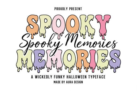 Spooky Halloween font with creepy seasonal lettering
