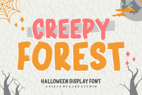 Creepy Forest font for dark woodland Halloween display design