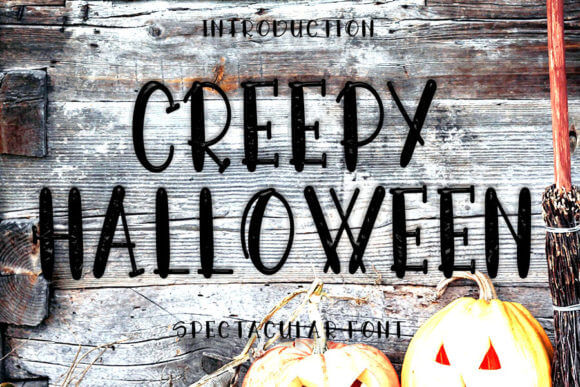Creepy Halloween font for scary poster and horror design