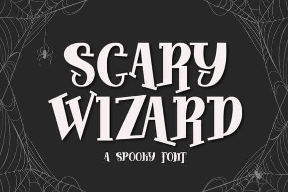 Scary Wizard magical horror font for Halloween design projects