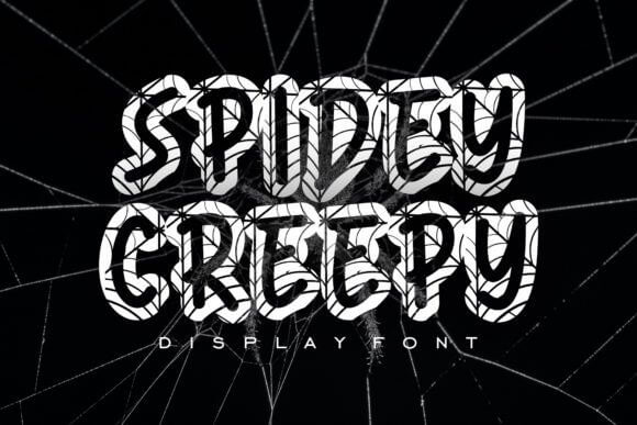 Spidey Creepy webbed comic horror font