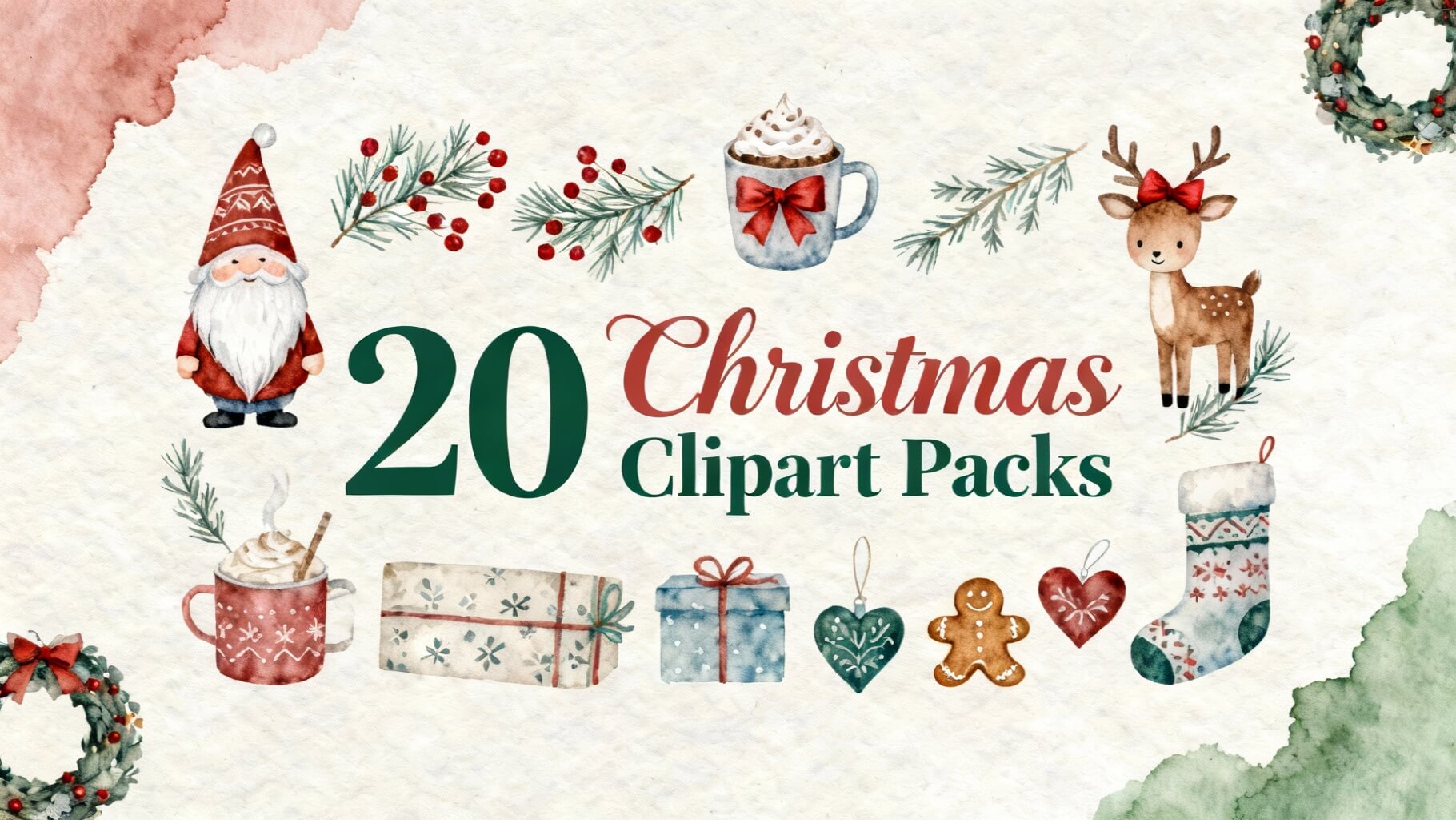 The Ultimate Holiday Design Shortcut: 20 Curated Christmas Clipart Packs for Quality Projects