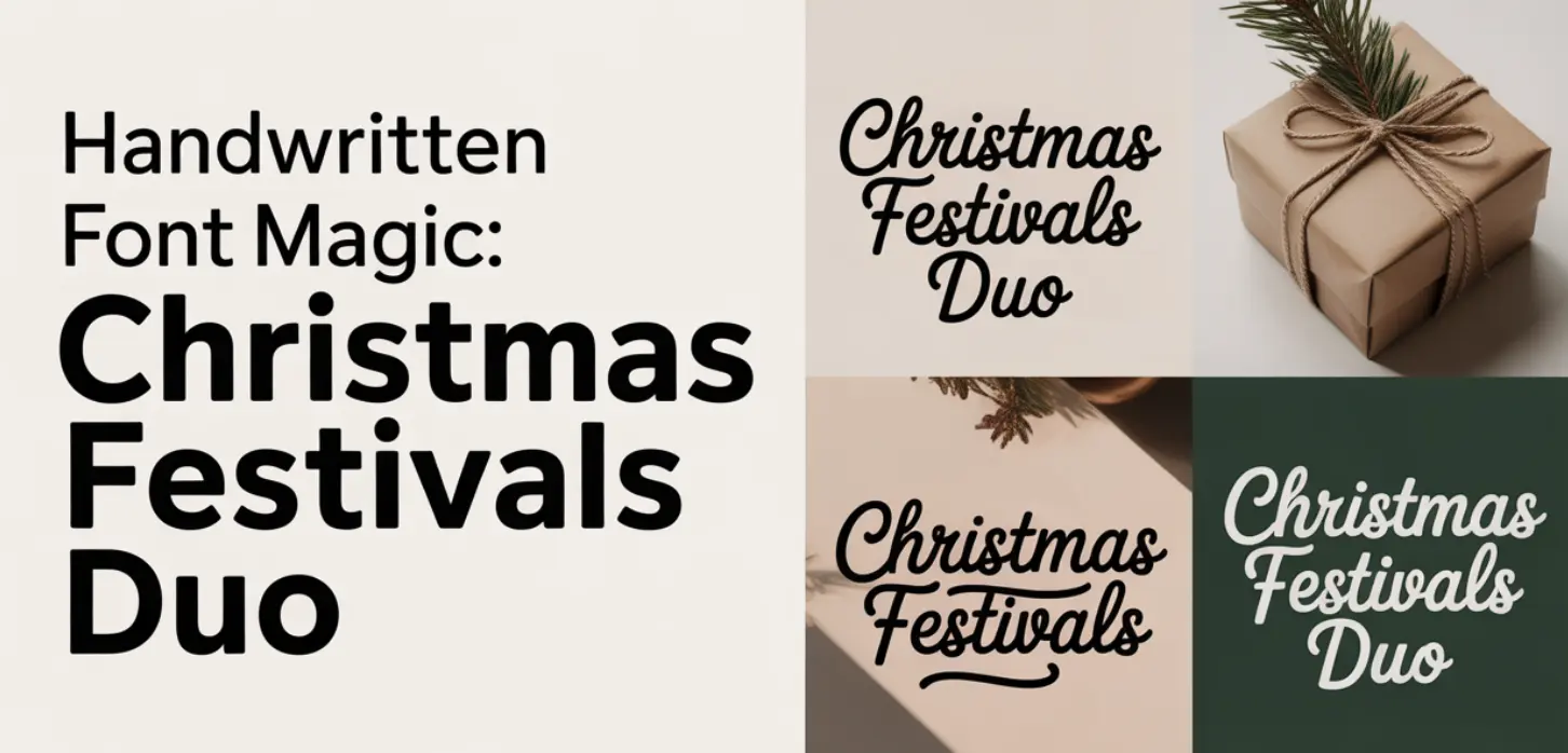 Handwritten Font: Christmas Festivals Duo For Cozy, Standout Design