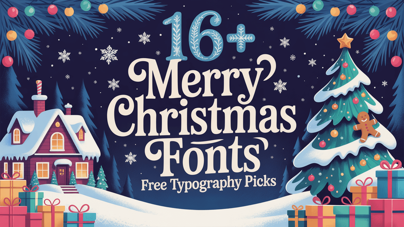16+ Merry Christmas Fonts for Graphic Design: Free Typography Picks for Holiday Branding