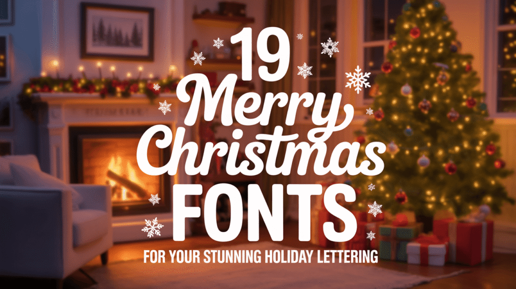 19 Merry Christmas Fonts for Stunning Holiday Lettering 2026 inCreoBox