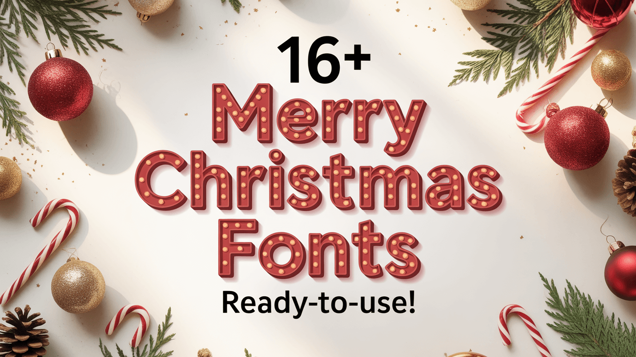 The Best 16 Merry Christmas Fonts for Stunning Holiday Design 2026 ...