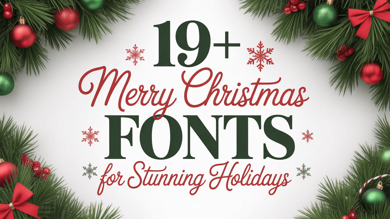 19+ Designer-Ready Merry Christmas Fonts for Stunning Holiday